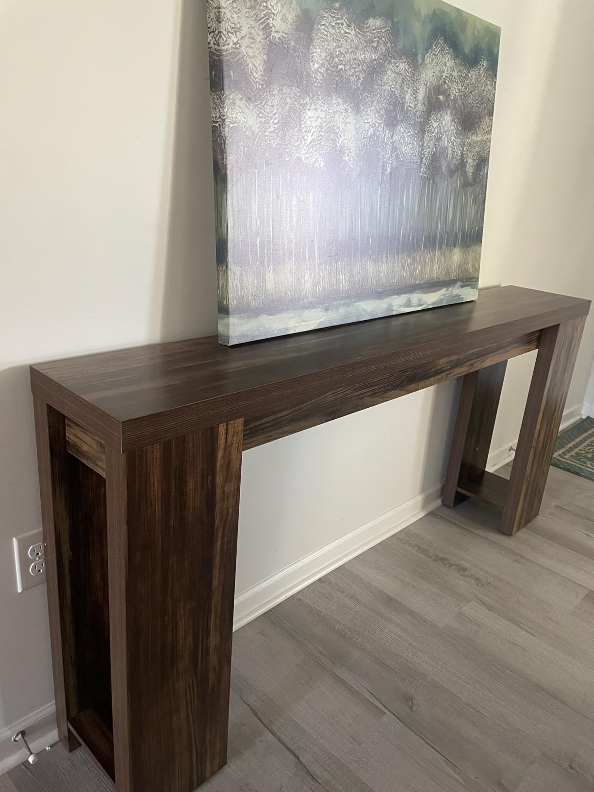 Tribesigns 70.9-Inch Extra Long Console Table, Farmhouse Wood Sofa Table Behind Couch, Narrow Entryway Accent Table for Living Room, Hallway, Entrance, Foyer, Light Oak Brown customer photo 2