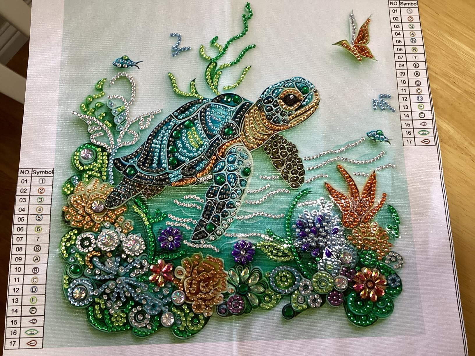 ZQEATRY Sea Turtle Animal Special Shape Diamond Art Kits for Adults, 5D Diamond Painting Kits for Beginner, DIY Diamond Crystal Rhinestones Painting Kits for Home Wall Decor Gift 11.8 X 11.8inch customer photo 2