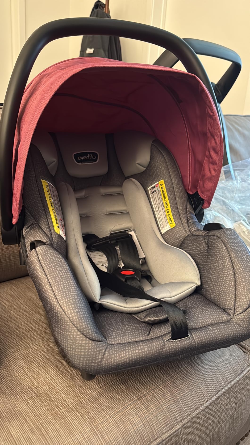 Evenflo Pivot Modular Travel System with LiteMax Preemie and Infant Car Seat, Dusty Rose Pink customer photo 2