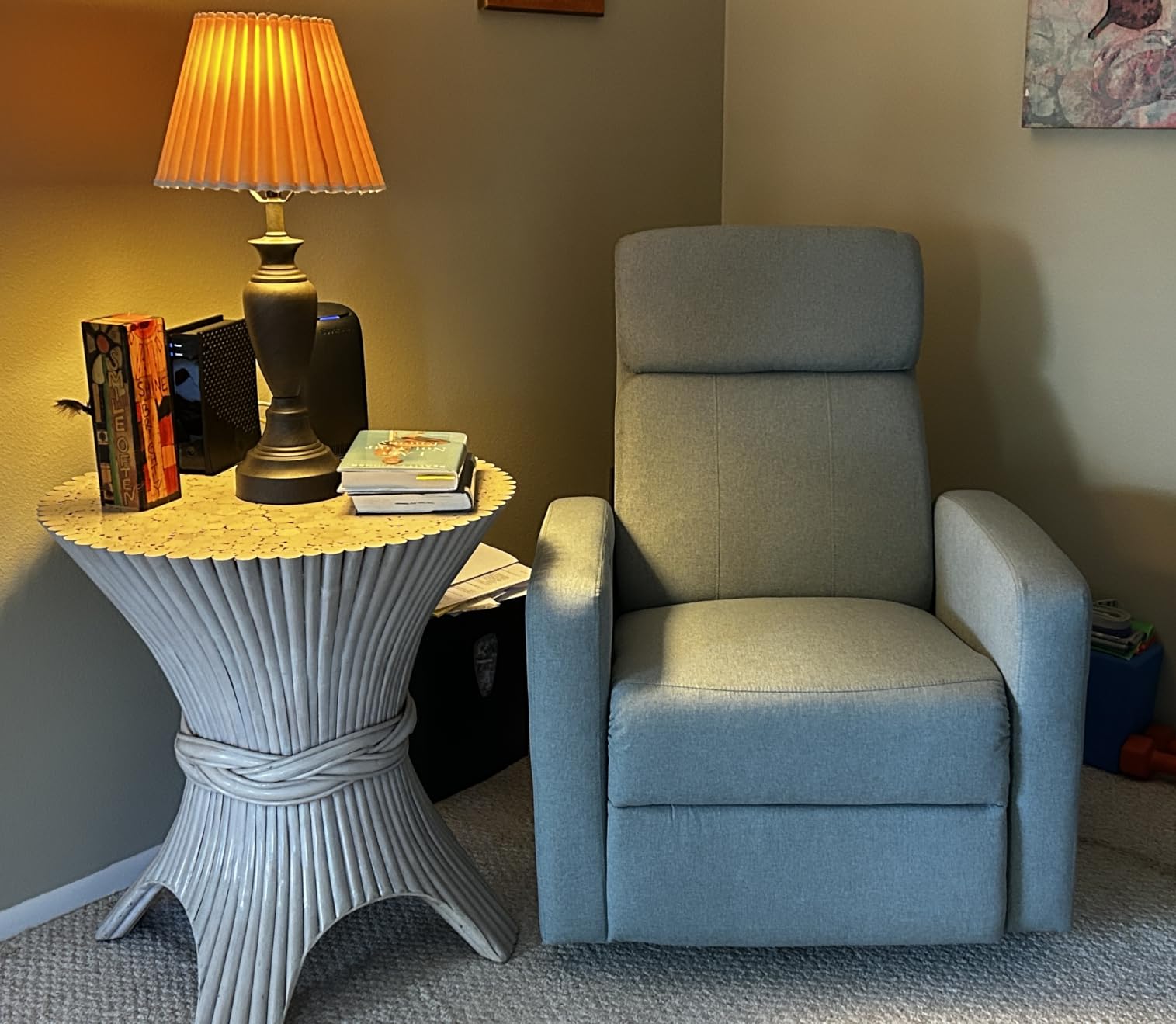 Korser Power Swivel Recliner Chairs for Adults, Electric Glider Rocking Chair Nursery, Glider Recliner Nursery Chair with Classified Side Pocket, Nursery Rocking Chairs with USB and Type-C Ports customer photo 1