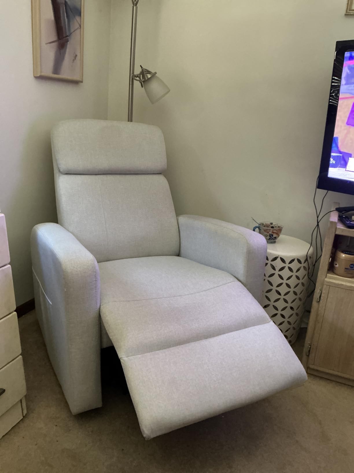 Korser Power Swivel Recliner Chairs for Adults, Electric Glider Rocking Chair Nursery, Glider Recliner Nursery Chair with Classified Side Pocket, Nursery Rocking Chairs with USB and Type-C Ports customer photo 2
