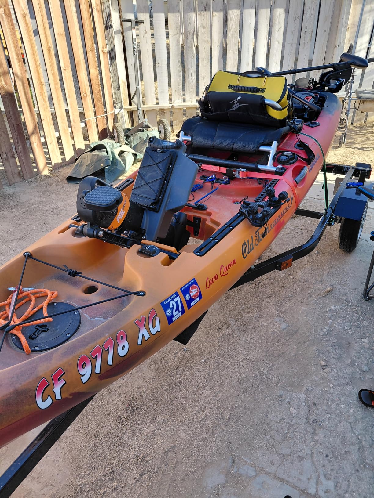 Old Town Ocean Kayak Malibu Pedal Solo Sit-on-Top Recreational Pedal Kayak, 12 ft, Lava customer photo 1