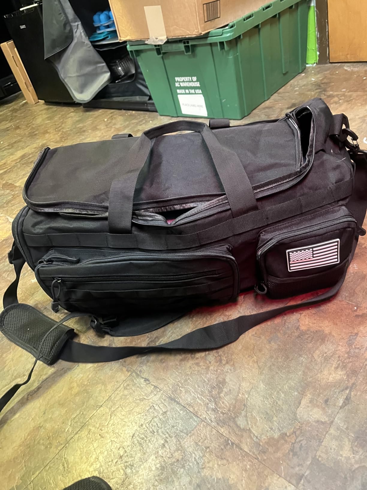 G4Free 3-in-1 Travel Duffle Bag for Men and Women, 50L Large Gym Sports Bags Tactical Military Duffle Backpack with Shoes Compartment and Wet Pocket (Black) customer photo 2