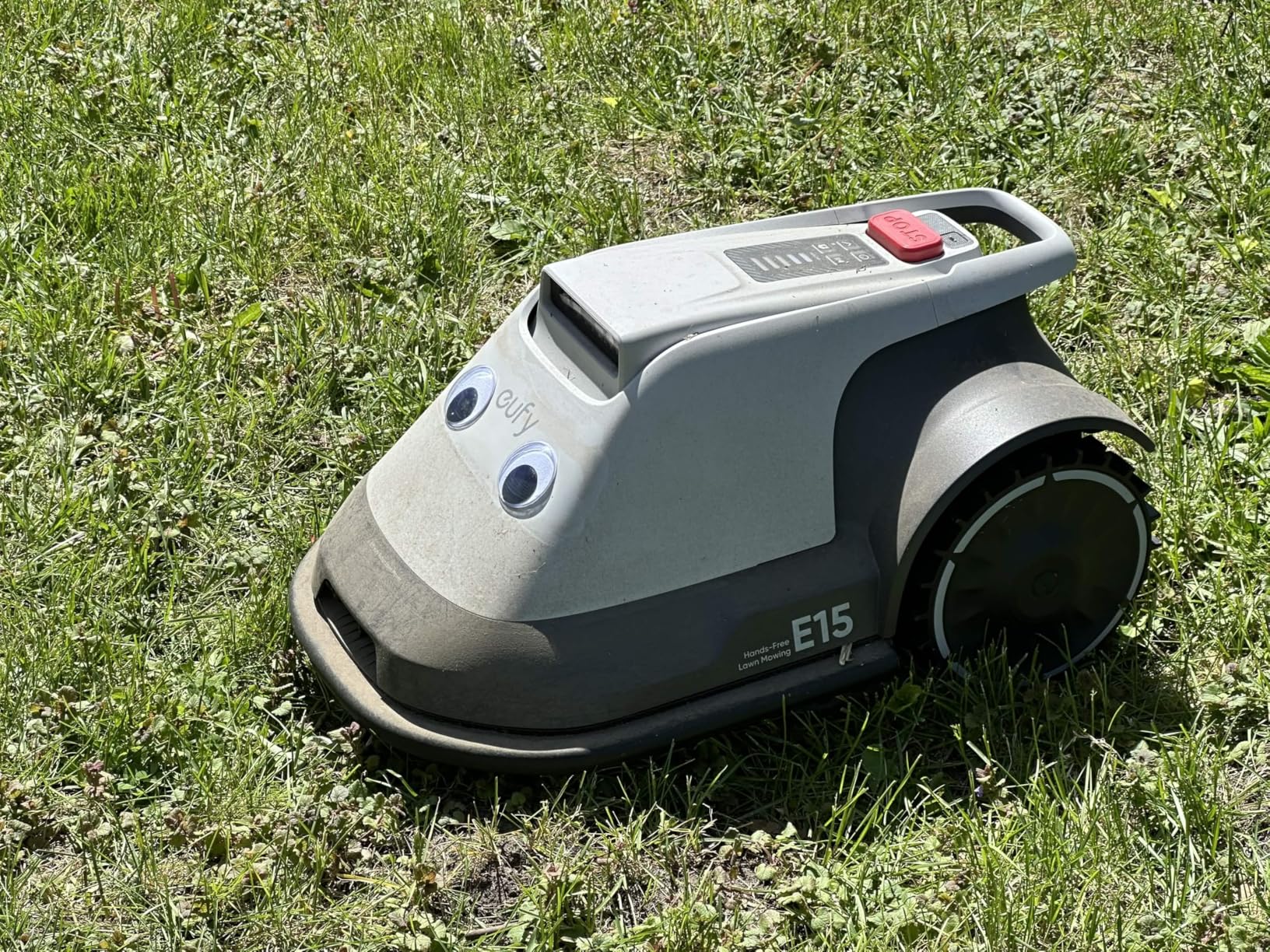 eufy Robot Lawn Mower E15, Auto Mapping, Pure Vision Navigation, Wire Free RTK Free, Multi-Zone Management, AI 3D Obstacle Avoidance, GPS Anti-Theft, 0.2 Acres, 18 Degree Slope, App Control customer photo 1