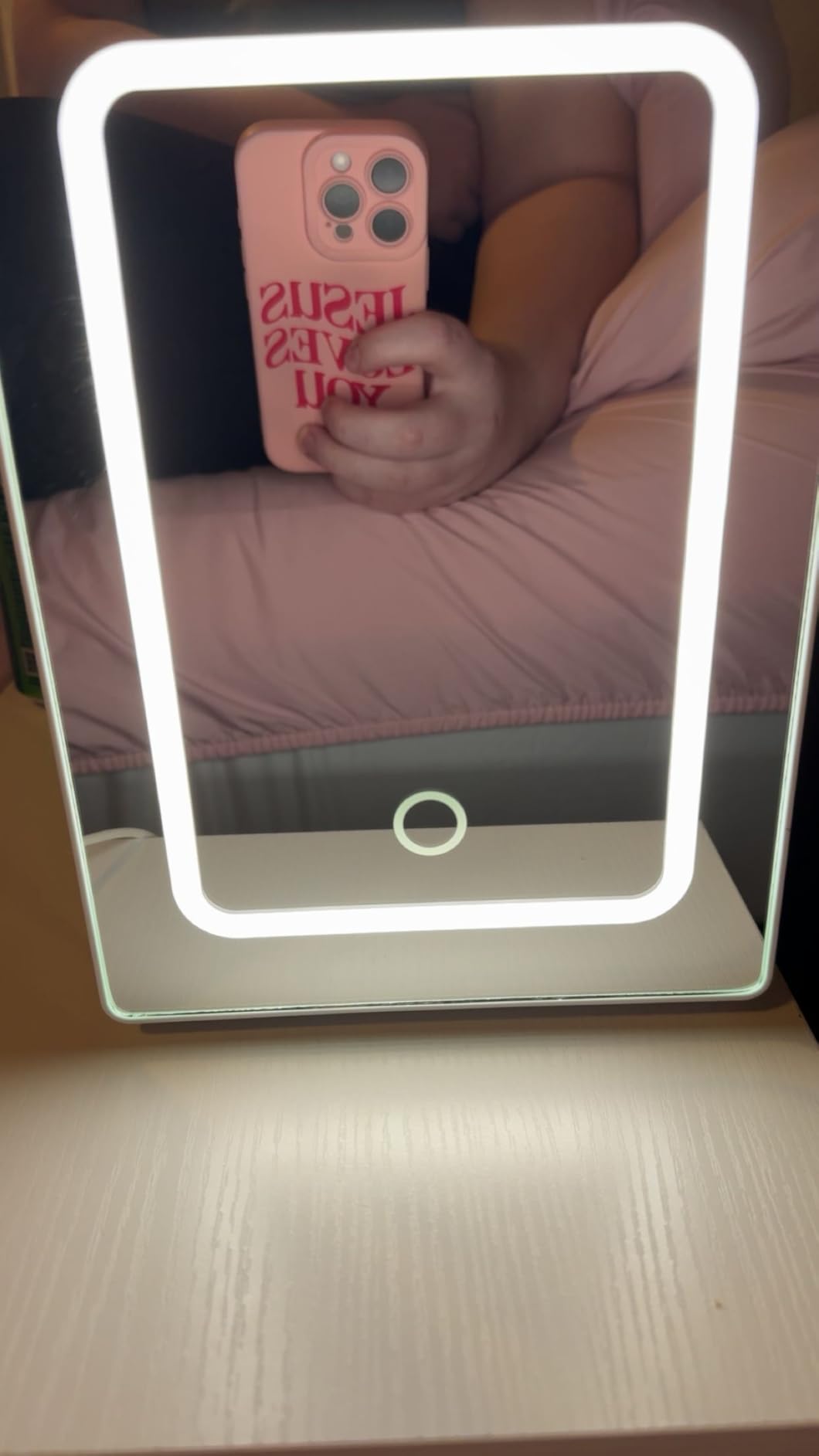 Xbeauty Skincare Mini Fridge With Dimmable LED Mirror, 4L Mini Makeup Refrigerator for SkinCare, Cosmetics, Food & Drinks, Portable Small Refrigerator for Bedroom, Dorm, Car, Office, White customer photo 1