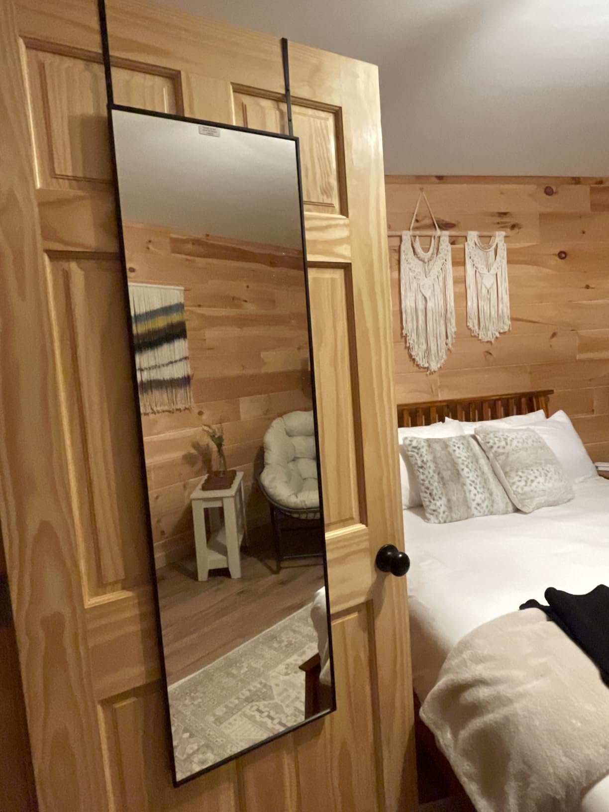 Kosmonia 71x28 Frameless Full Length Silver Coating Mirror w/Distortion Free, HD Reflection & Anti Desilvering, Tempered Glass, Easy Setup w/Stand, Wall/Standing customer photo 1