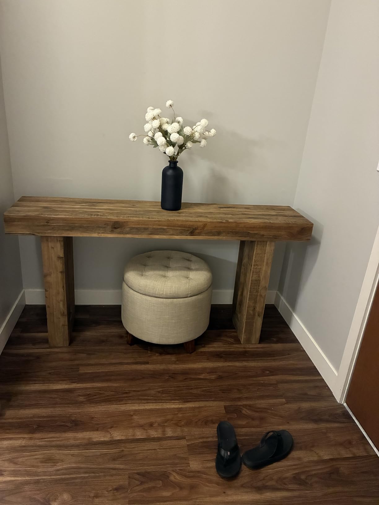 HOKYHOKY Reclaimed Solid Wood Console Table, 59