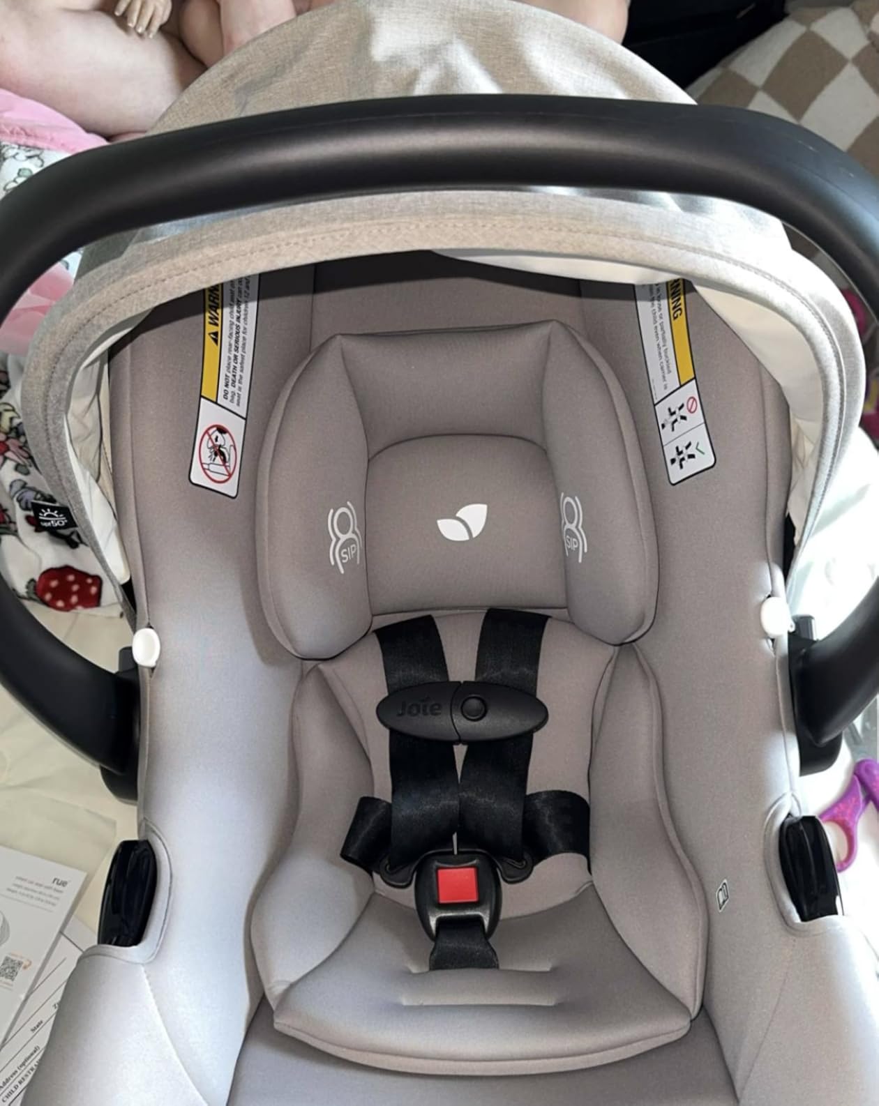 Joie Baby, Rue Lightweight Infant Car Seat & Anti-Rebound Base, Side-Impact Protection, 5-Point Harness, and UPF 50+ Canopy for Newborns and Infants (Dove) customer photo 1