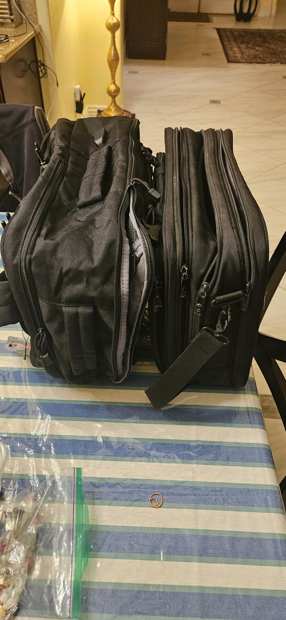 MOZETO TSA Approved Carry On Backpack, Extra Large Tactical Travel Backpack for Men, Airplane Approved Weekender Bag for Flight (Black) customer photo 2