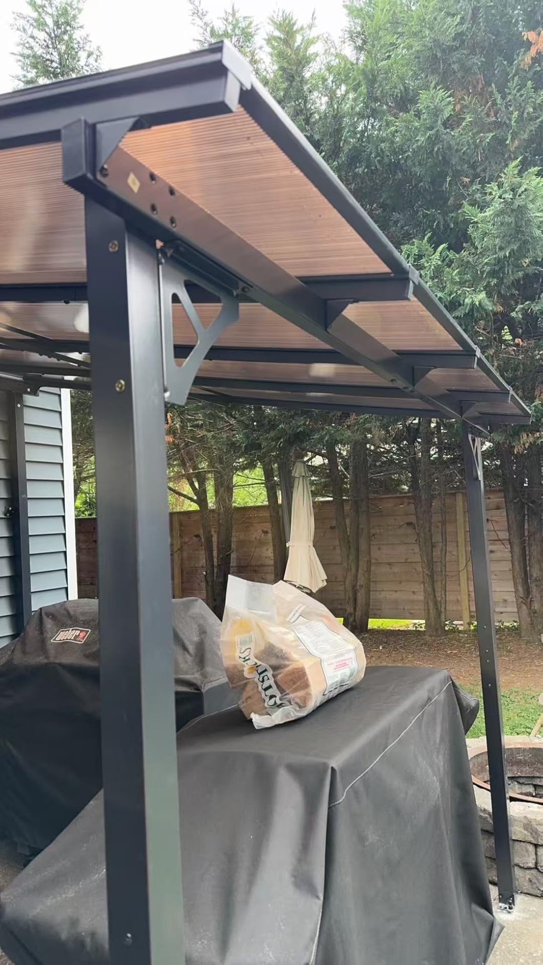 Aoxun 8'x10' Wall Mounted Gazebos Pergola, Outdoor Patio, Large Wall-Mounted Heavy Duty Awnings for Patio, Decks, Backyard customer photo 1