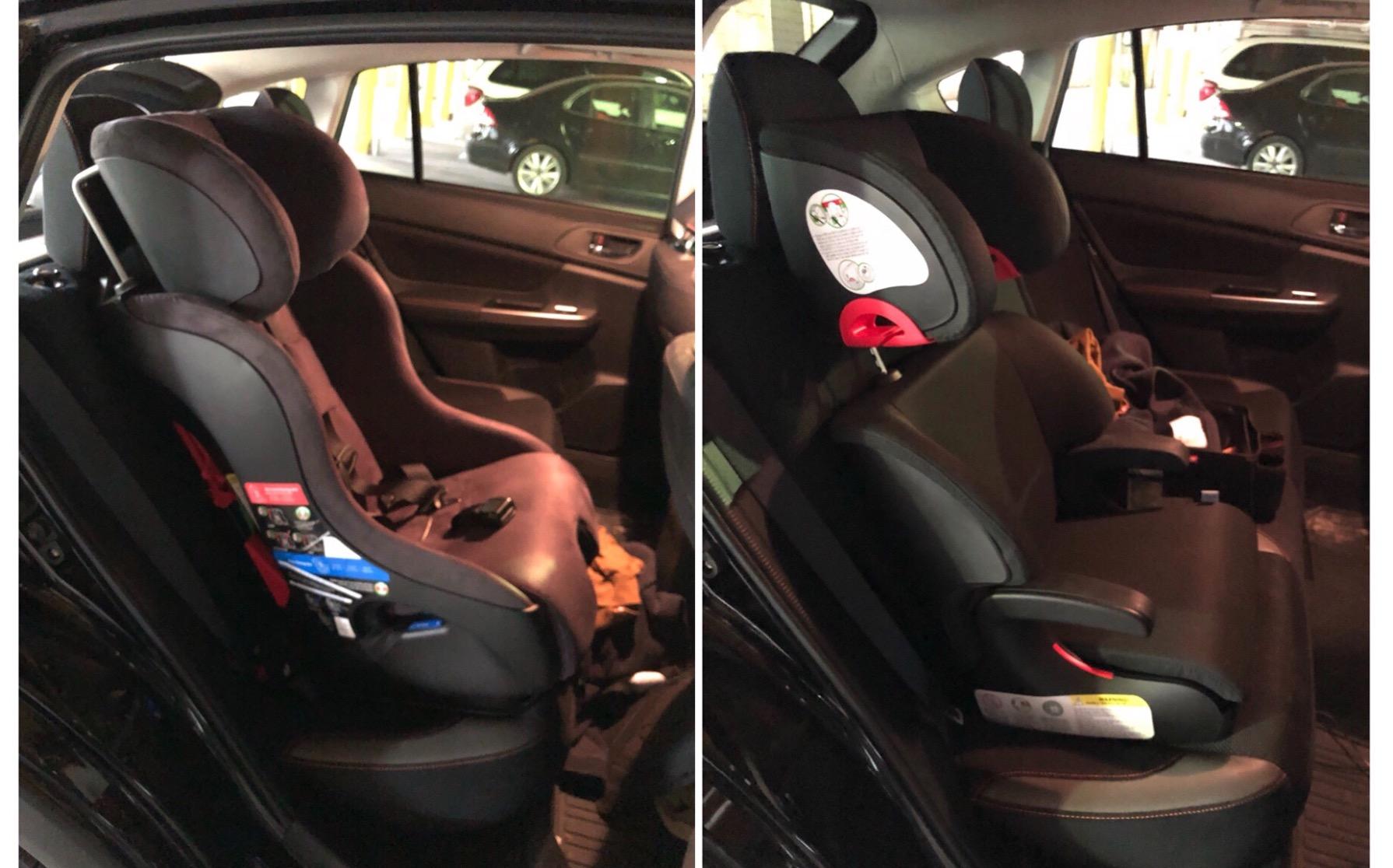 Clek Oobr High Back Booster Seat with Adjustable Headrest, Reclining Design, Latch System, and Retardant-Free Fabric (Latte Ziip) customer photo 1