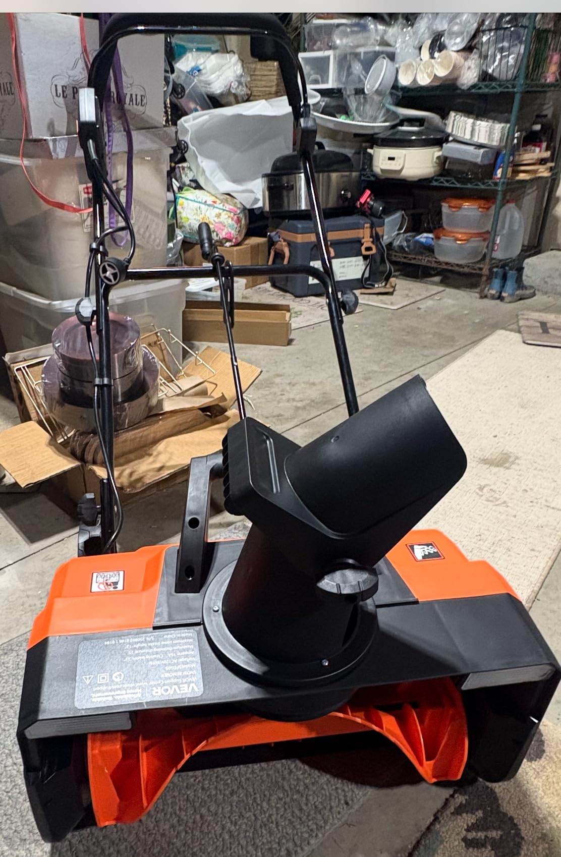 VEVOR Corded Electric Snow Blower, 20 inch 15A Snow Thrower with Dual LED Headlights & 180 Rotating Chute, 25FT Throwing Distance customer photo 2