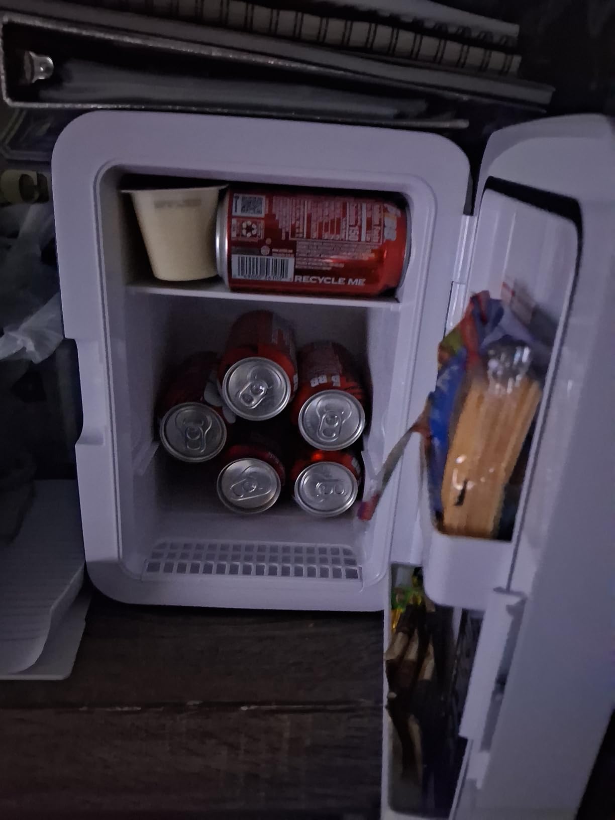 Antarctic Star Compact Mini Fridge, 10L Portable Small Refrigerator, 2.6 Gal Desktop Fridge with AC/DC Adapters, Small Cosmetics Cooler for Beverage, Food, Makeup, Bedroom, Office, Dorm, White customer photo 1