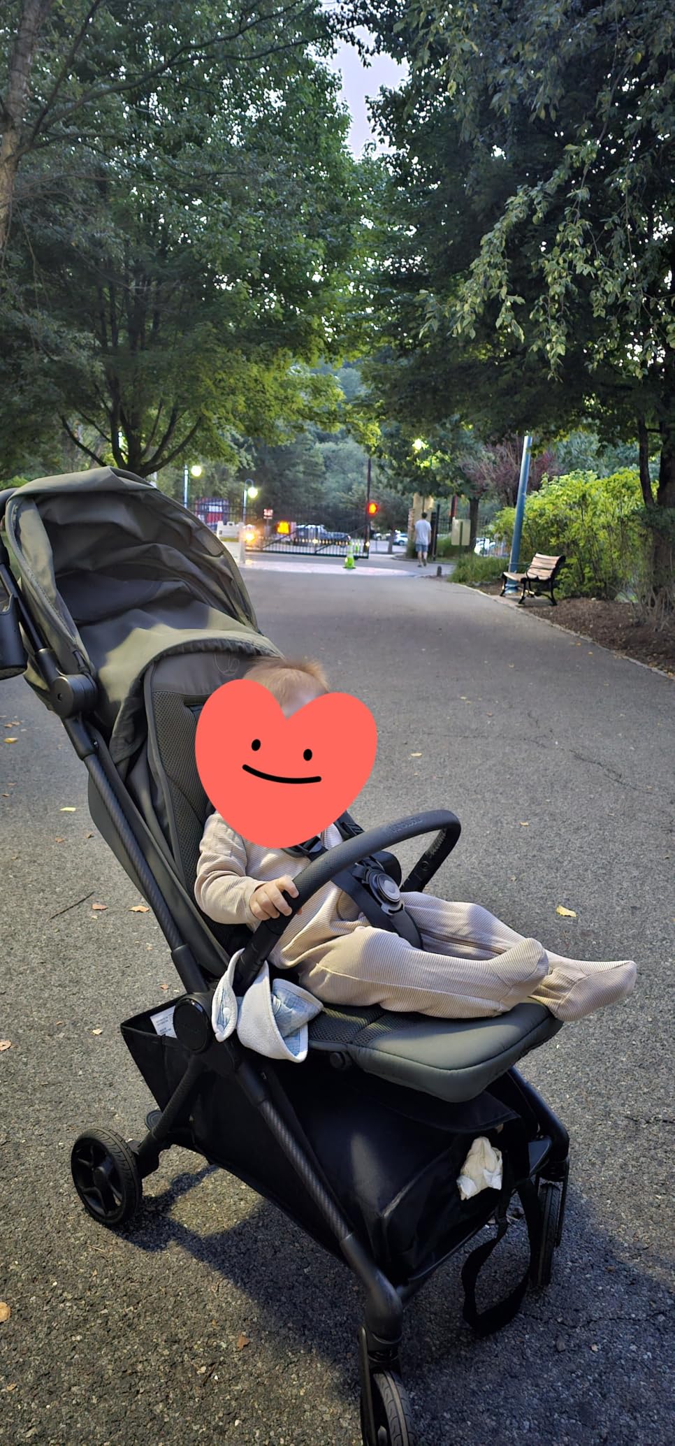 Mompush Nexis Carbon Travel Stroller, Ultra-Lightweight 11.5 lbs, Compact & Airplane Carry-On Approved, One-Second Auto-Fold, One-Hand Full Recline, from Birth to 50 lbs, JPMA Certified, Forest customer photo 1