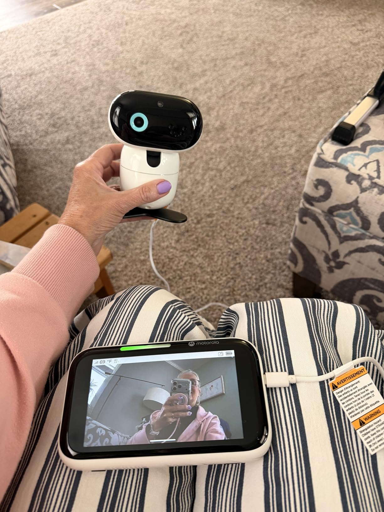 Motorola Nursery PIP1710 Connect Baby Monitor with AI Cry Detection & Translation | Wi-Fi HD Camera, 5