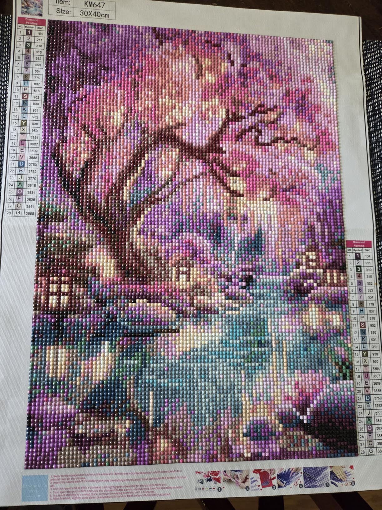 Diamond Paintings Kits for Beginners, Full Round Drill Diamond Arts Kits for Adults, Glowing Dream Forest Paint by Diamond, 5D DIY Diamond Painting Dot Gem Art, for Home Wall Decor 11.8x15.8 Inches customer photo 1