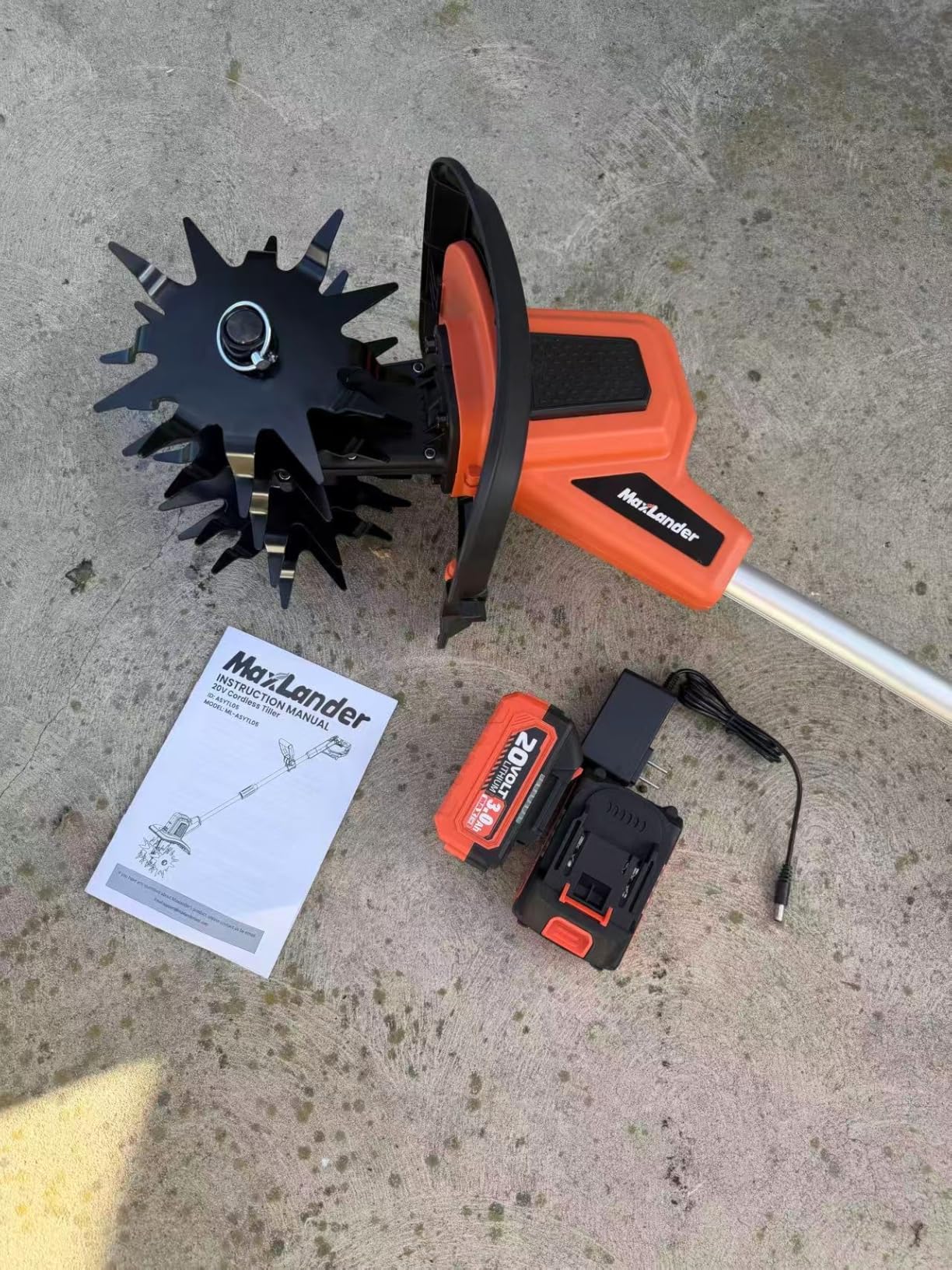 Cordless Tiller Cultivator, 40V 12-Inch Brushless Battery Powered Garden Tiller with 4 Steel Tines, Powerful 280 RMP Rototiller, 2x4.0Ah Battery and Charger Included customer photo 1