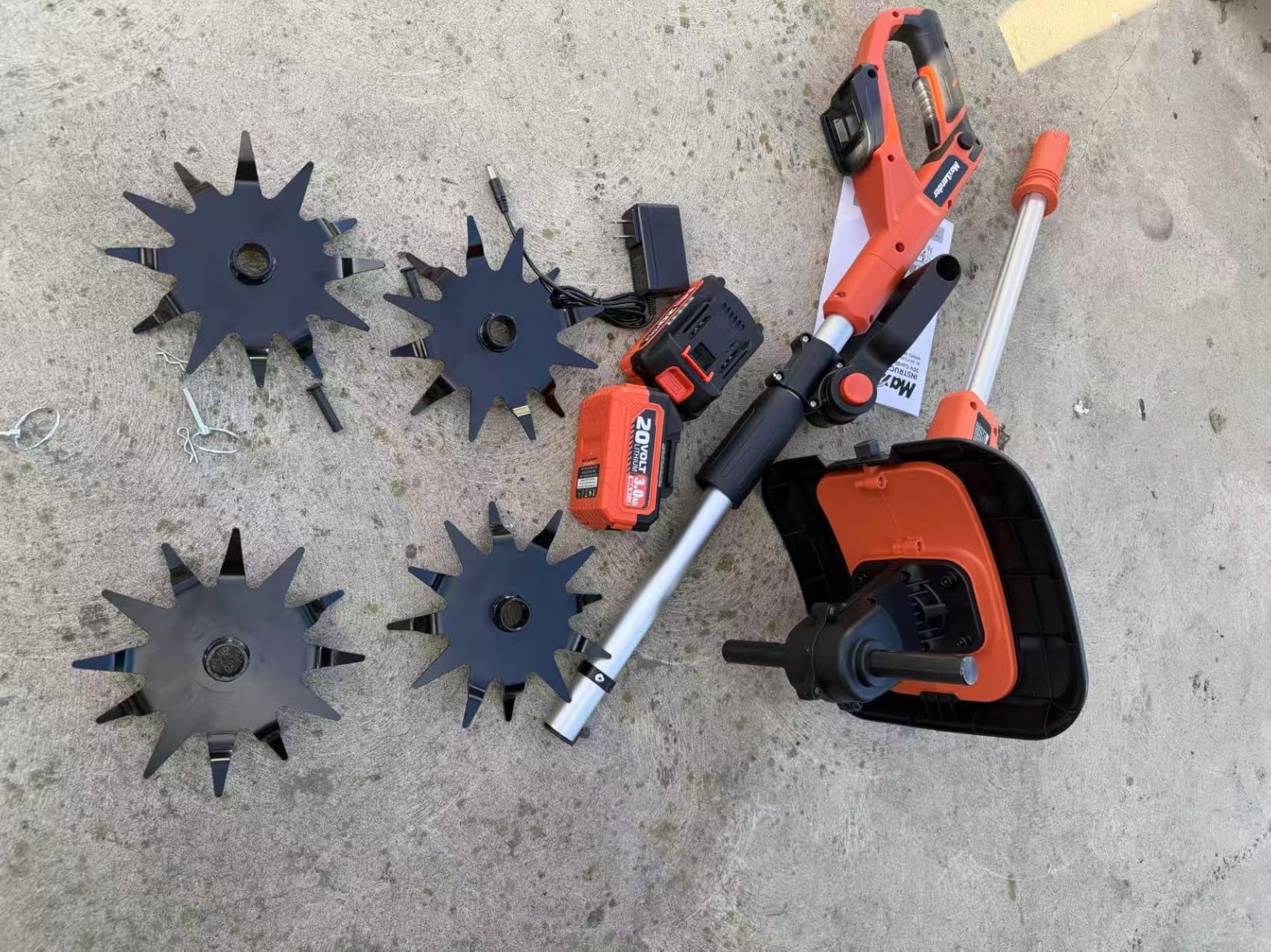 Cordless Tiller Cultivator, 40V 12-Inch Brushless Battery Powered Garden Tiller with 4 Steel Tines, Powerful 280 RMP Rototiller, 2x4.0Ah Battery and Charger Included customer photo 2