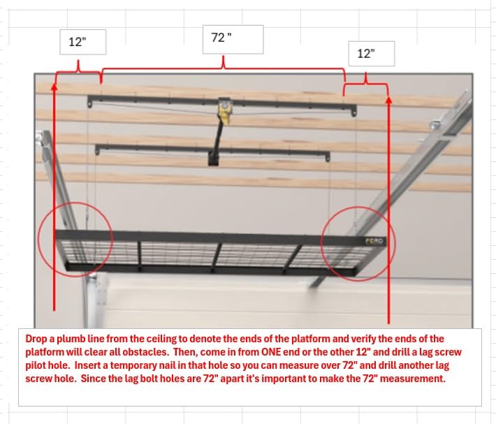 FERO Overhead Garage Storage Rack 4x8, 500 lb Heavy-Duty Capacity, Ceiling Mounted Storage Lift with Safety Lock, Drop Down Overhead Storage System, Garage Ceiling Hoist Organizer customer photo 2