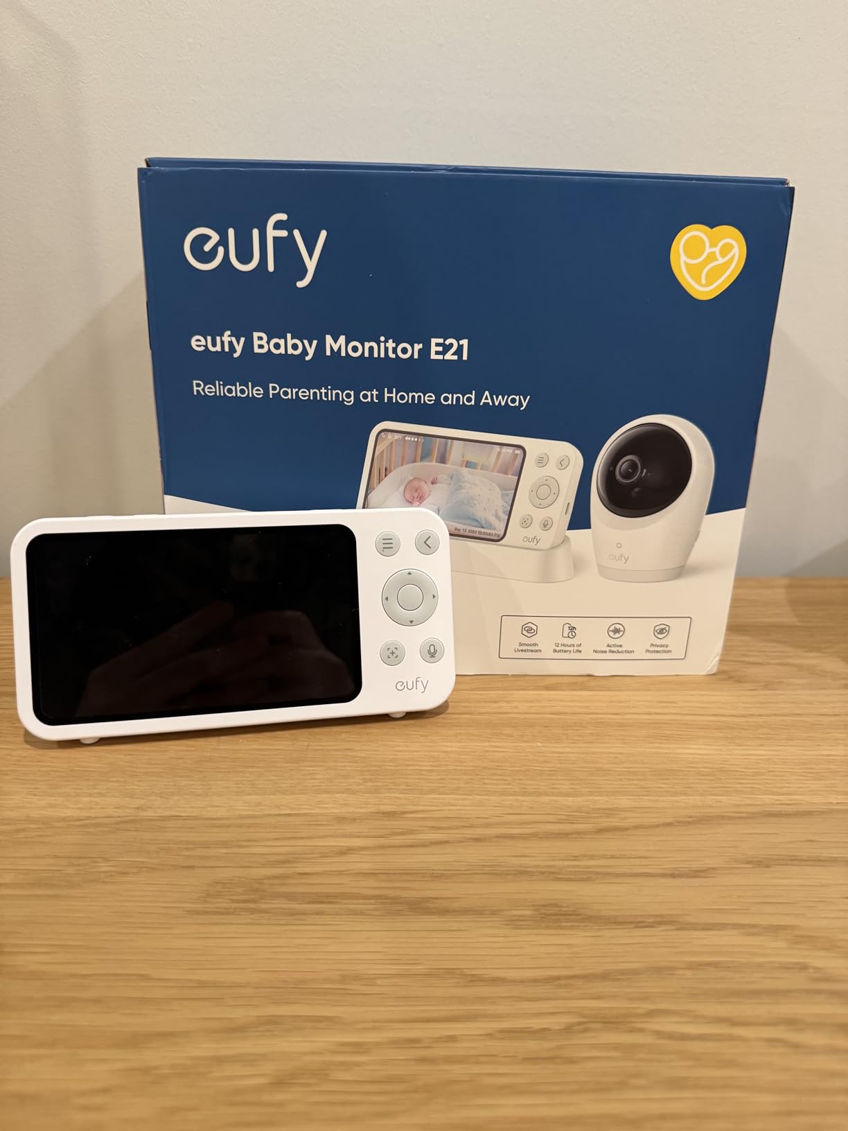eufy Security Baby Monitor, Hybrid Wi-Fi and No Wi-Fi Connection, 24/7 Recording in app, Pan-Tilt, Portable Camera with Built-in Battery, ANR customer photo 2
