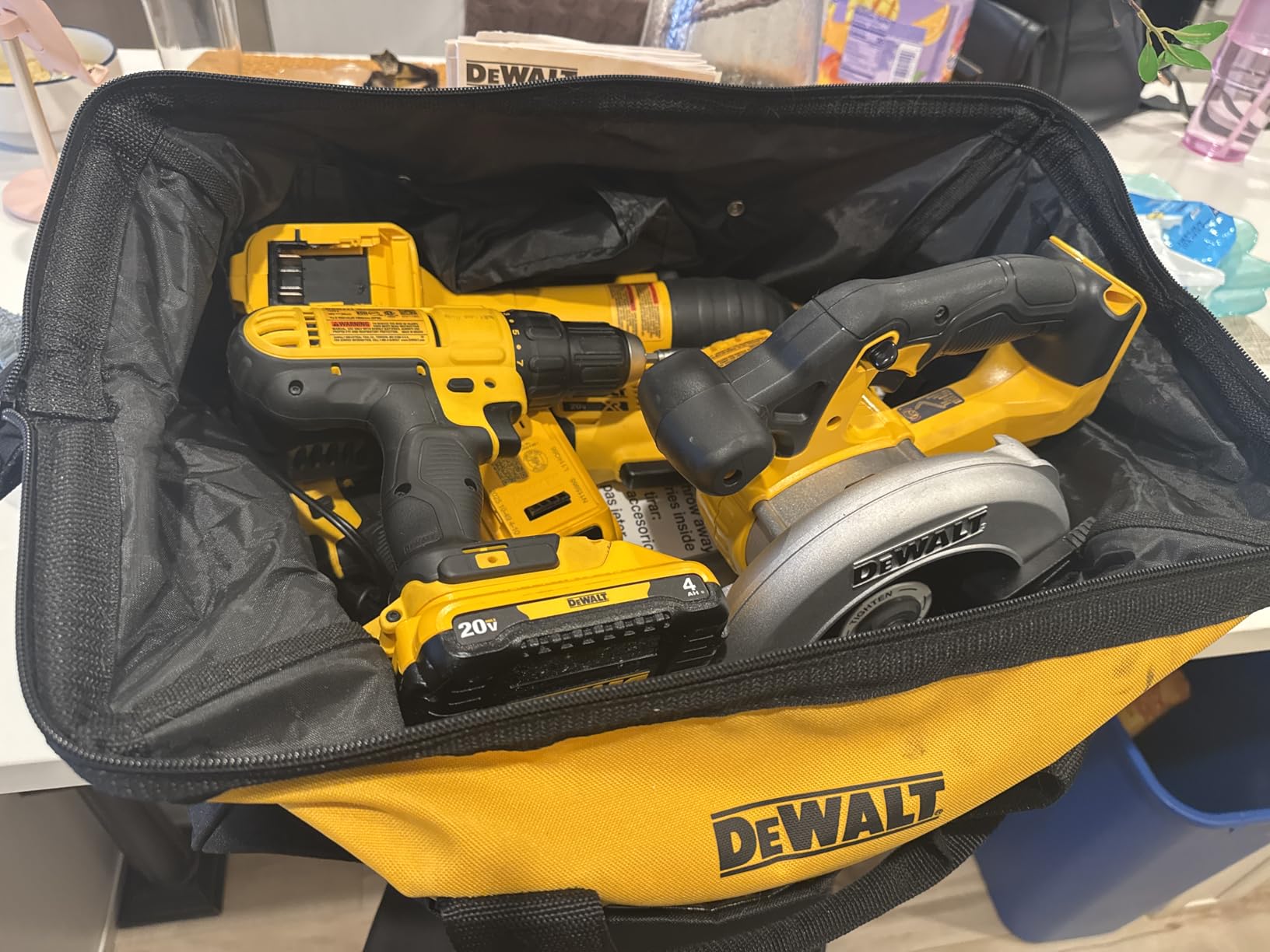DEWALT 20V MAX 5-Tool Power Tools Combo Kit, Includes 1/2 Cordless Drill, 1/4 Impact Driver, Reciprocating Saw, Circular Saw, Oscillating Tool, 5Ah Battery and Charger (DCK540D1) customer photo 2