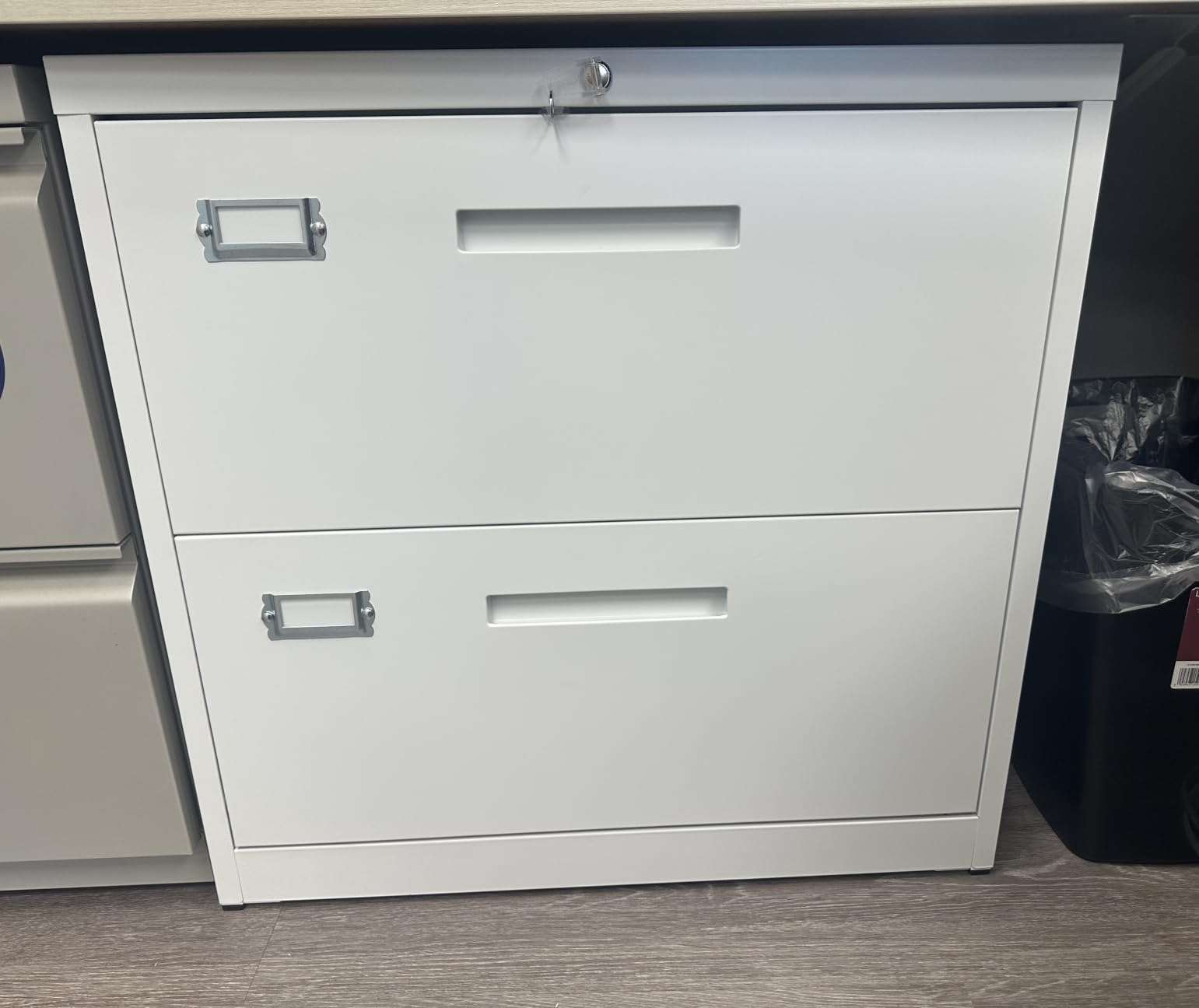 Letaya 2 Drawer File Cabinet with Lock, Metal Lateral Filing Cabinet for Home Office, Hanging Letter/Legal/A4 Size (Black) customer photo 1