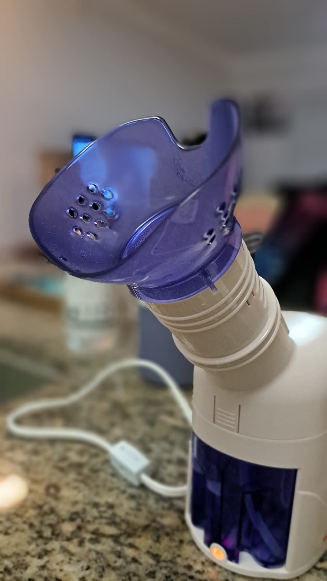 MABIS Facial Steamer, Steam Inhaler, Vaporizer or Vocal Steamer with Aromatherapy Diffuser and Soft Face Mask, 25mL customer photo 1