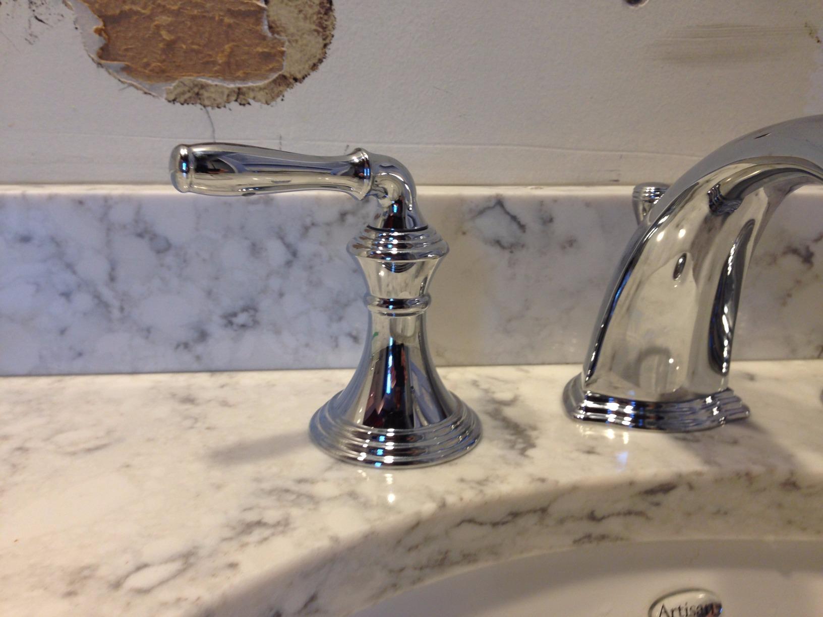 KOHLER K-394-4-CP Devonshire Widespread Bathroom Sink Faucet, Pop-Up Drain Assembly, 3-Hole Bathroom Faucets, 2-Handle, 1.2 GPM, Polished Chrome customer photo 2