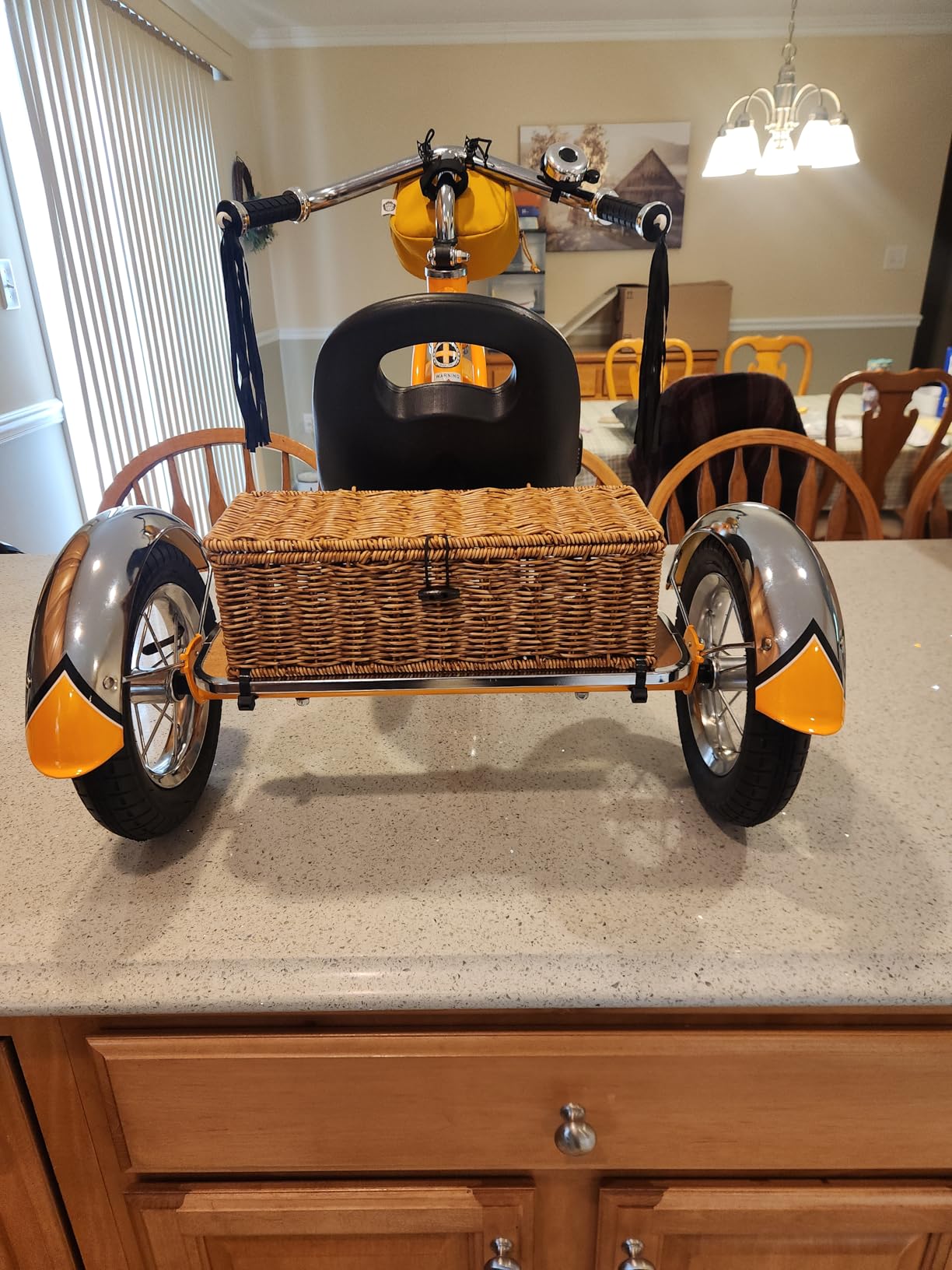 Schwinn Roadster Tricycle, 12 Inch Front Wheel Bike for Kids Ages 2-4, Low Center of Gravity, Retro Steel Frame, Adjustable Seat Grows with your Child, Rear Deck, Tricycle for Toddlers customer photo 2