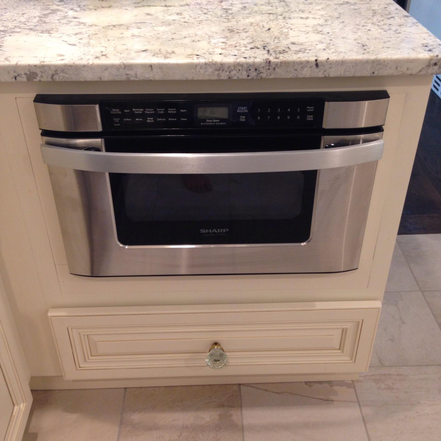 Sharp KB6524PSY 24 in. 1.2 cu. ft. Built-In Microwave Drawer Oven | 1.2 Cubic Feet, 950 Watt, Angled Touch Control Panel customer photo 1