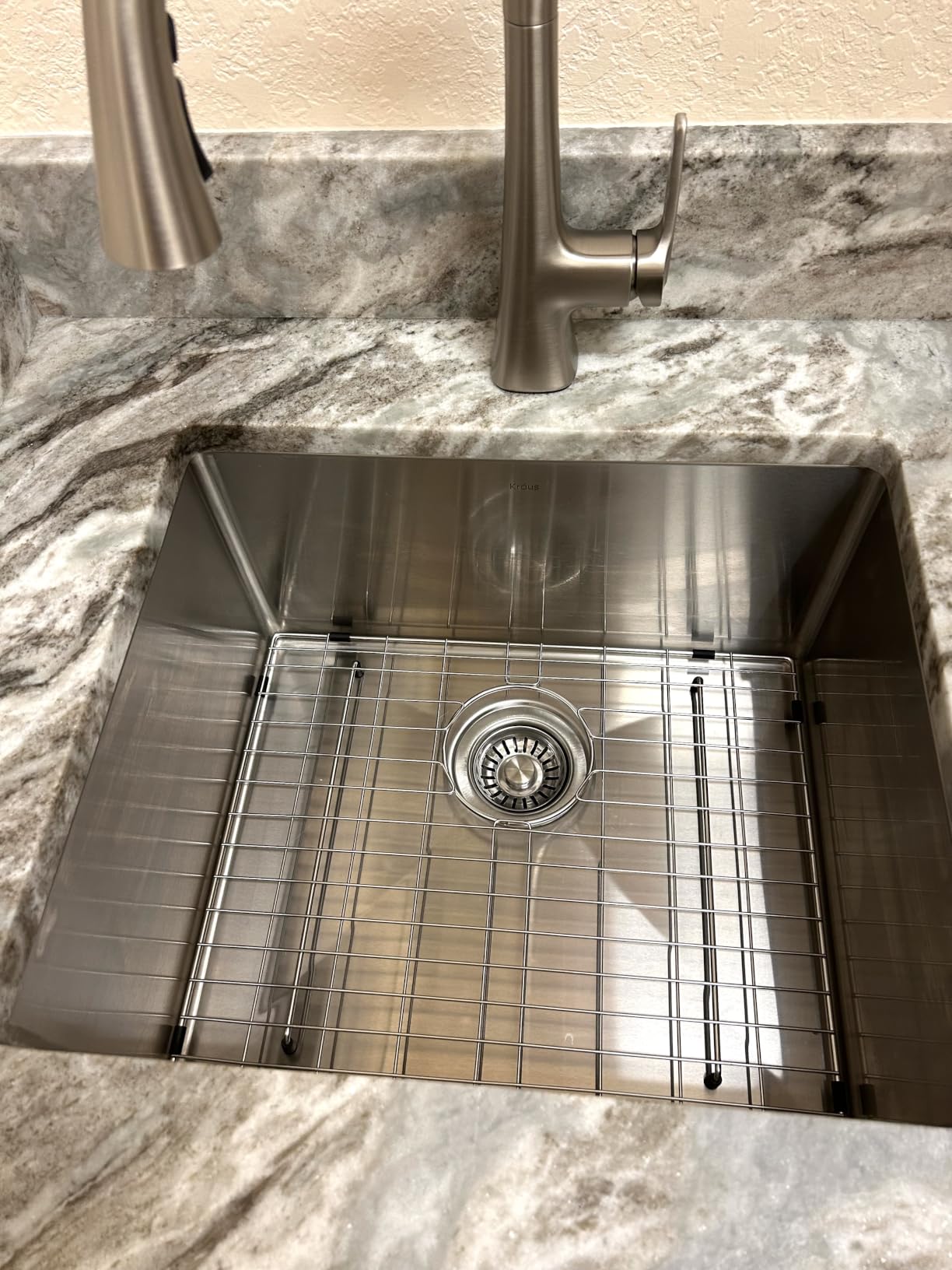 KRAUS Stainless Steel 32 in 16 Gauge Undermount Sink KHU100-32 | 16-gauge TRU16 steel construction, rounded corners for easy cleaning, channel grooves for draining, NoiseDefend pads customer photo 2