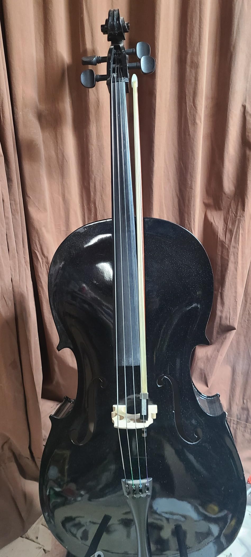 Cecilio 4/4 Full Size Cello Kit for Beginners, Spruce Top Acoustic Cello, Cello Kit with Bow, Stand, Rosin, Bag customer photo 1