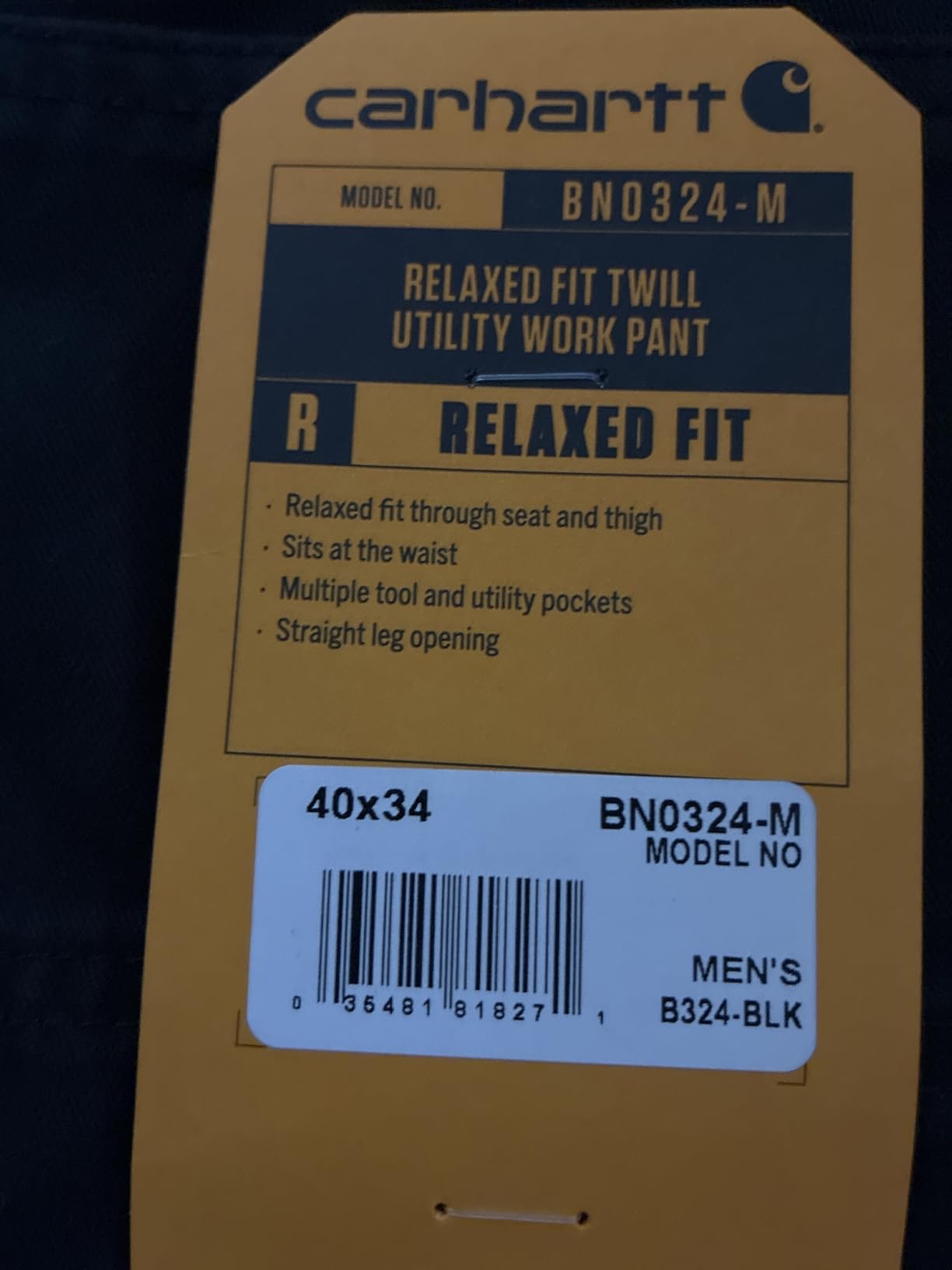 Carhartt Men's Relaxed Straight Twill Dungaree customer photo 1