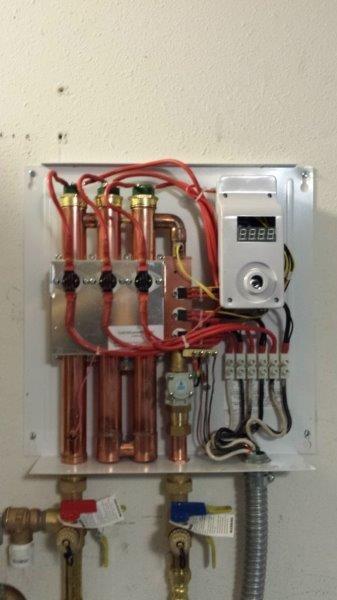 Ecosmart ECO 24 24 KW at 240-Volt Electric Tankless Water Heater with Patented Self Modulating Technology, 17 x 17 x 3.5 customer photo 1