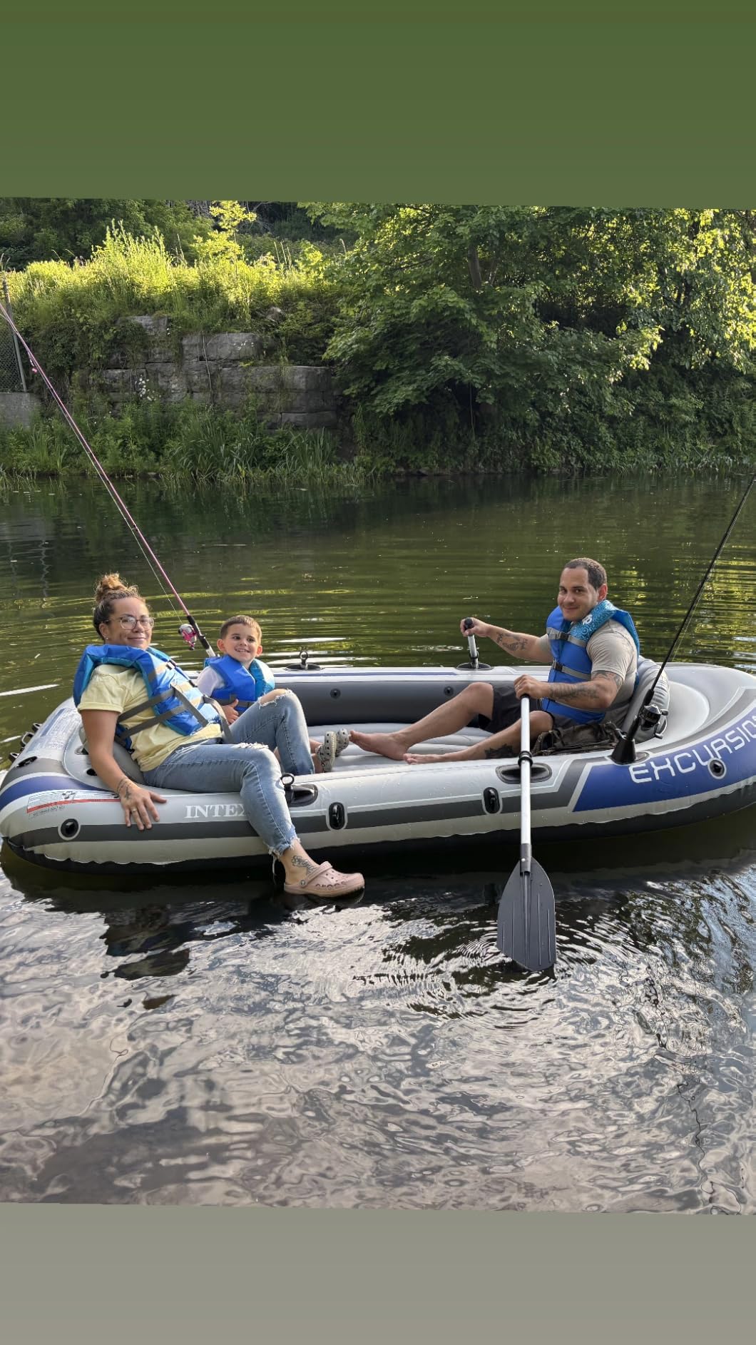 Intex Excursion 4-Person Inflatable Fishing Boat River Raft Set with Oars customer photo 1