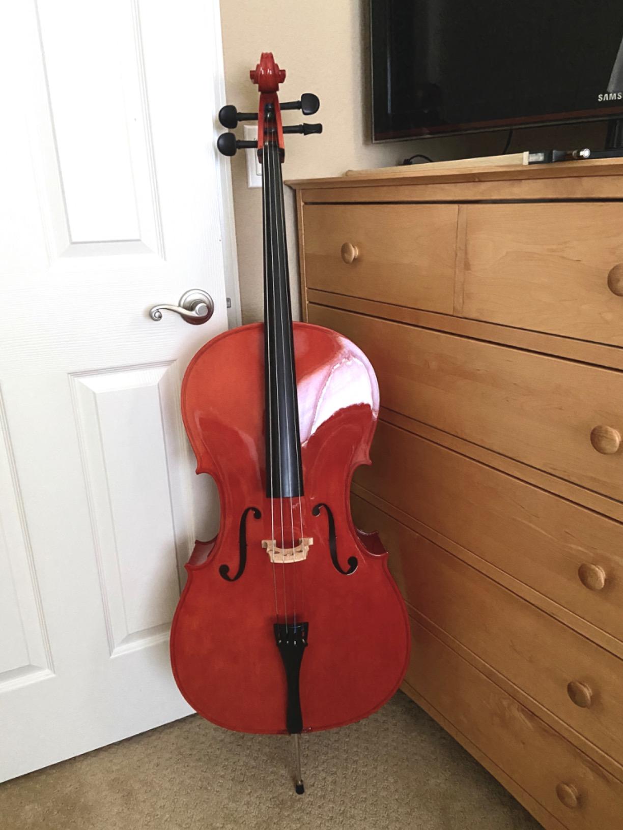 Cecilio 4/4 Full Size Cello, Beginner Cello 4/4, Acoustic Cello Set with Portable Bag, Bow, Rosin, Stand customer photo 2