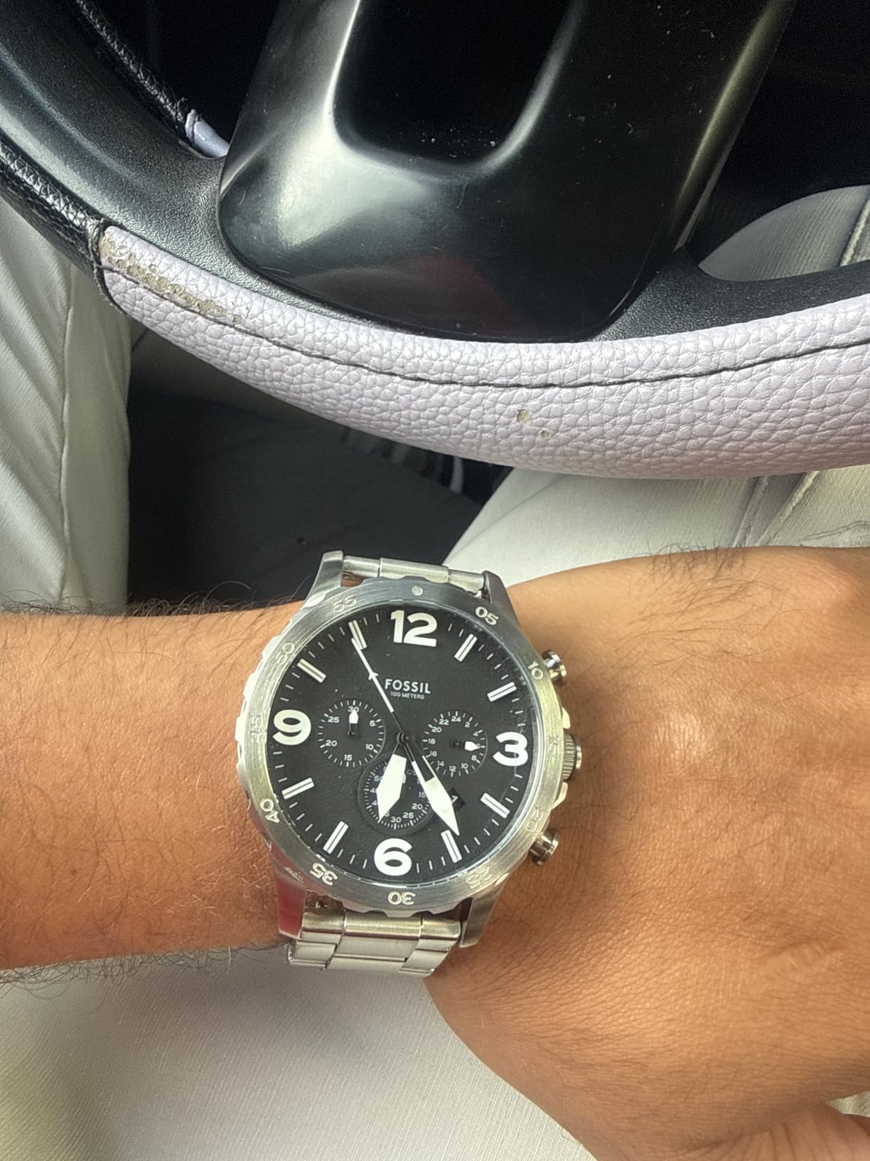 Fossil Men's Nate Quartz Chronograph Watch for Men customer photo 2