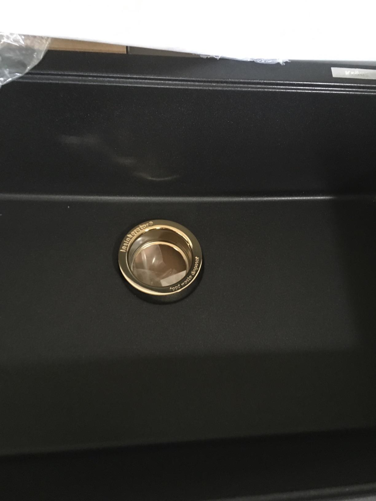 KRAUS Black Onyx 31 in Undermount Granite Kitchen Sink KGU-413B | Quartz composite with metallic particles, heat-safe, non-porous surface resists stains, colored through to resist fading customer photo 2