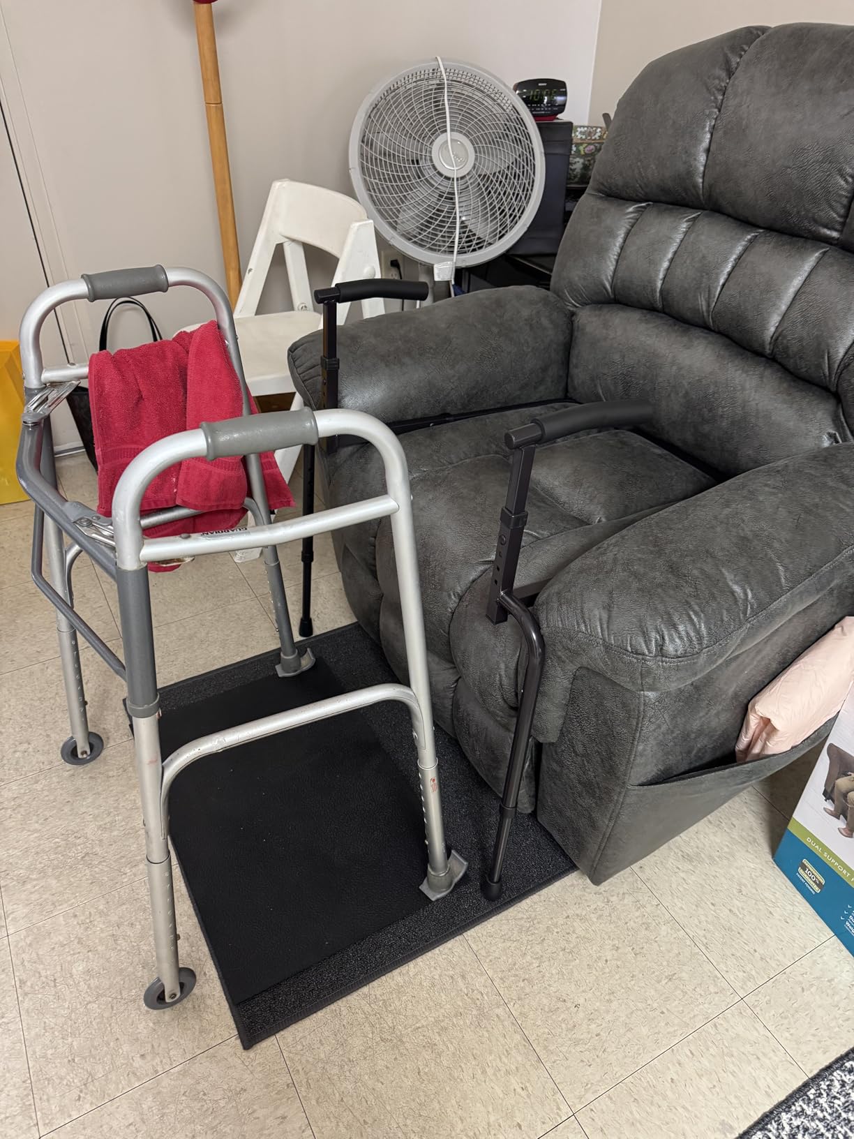 Able Life Universal Stand Assist with Legs, Chair Lift-Assist for Elderly, Grab Bar Standing Aid for Seniors, Daily Living Mobility Aid, Brown customer photo 1