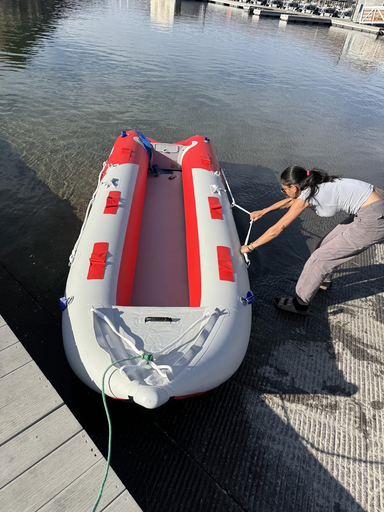 BRIS 14.1 FT Inflatable Kayak Fishing Tender Inflatable Poonton Boat with Air Floor customer photo 1
