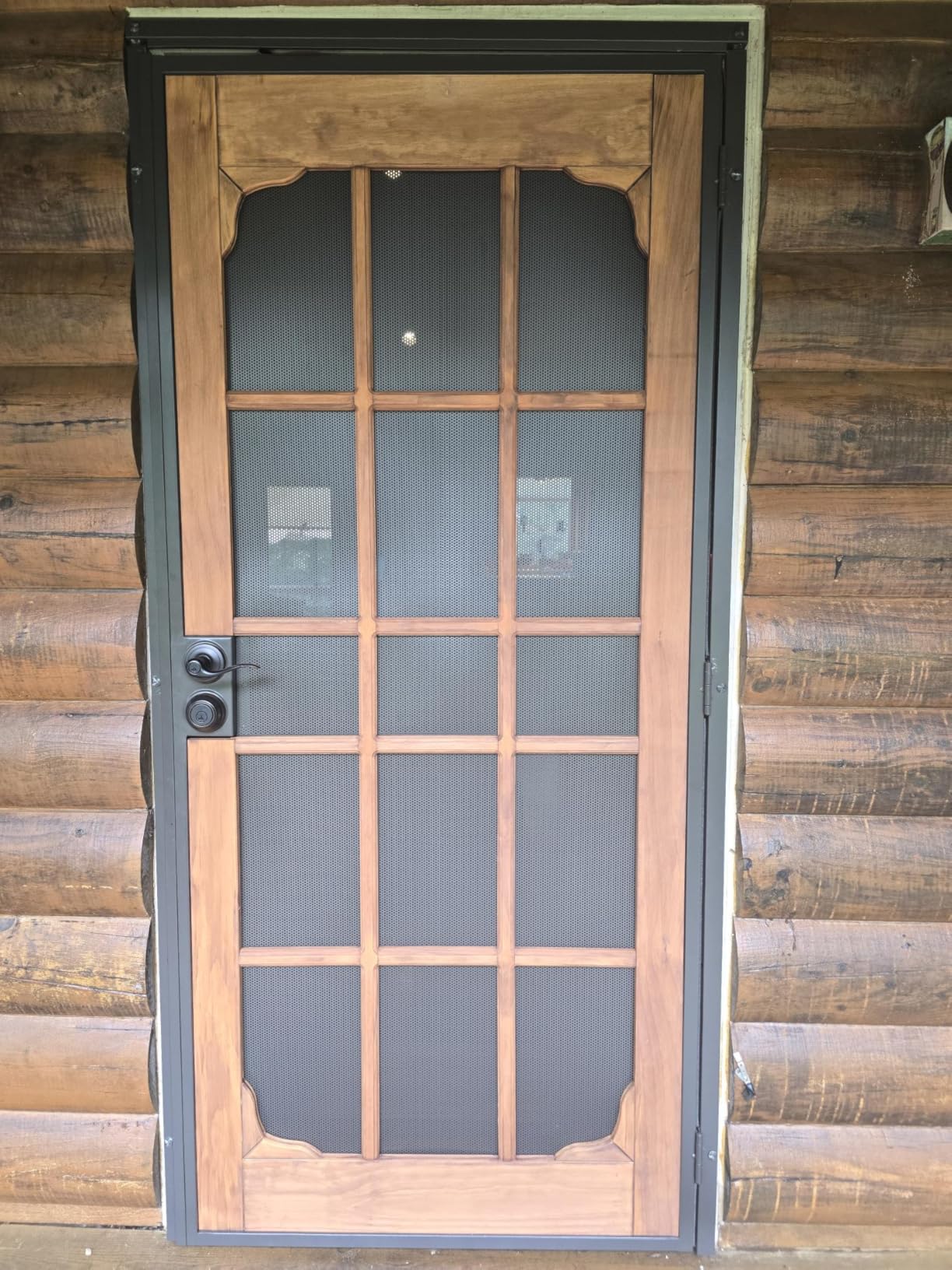 Prime-Line Woodguard Security Door, Bronze, Steel & Wood Construction customer photo 1