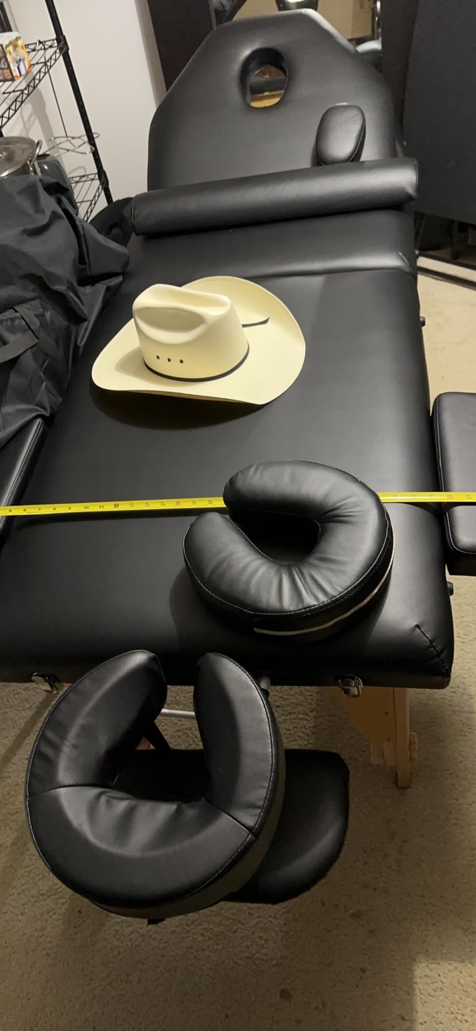 Saloniture Professional Portable Massage Table with Backrest - Black customer photo 1