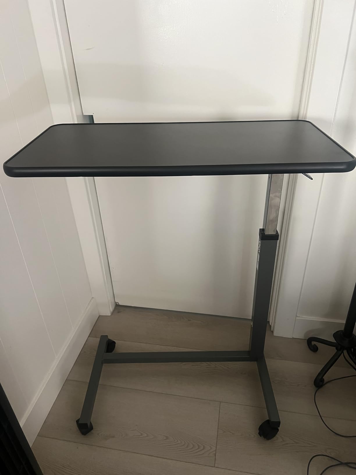 Vaunn Medical Adjustable Overbed Table with Wheels - Rolling Bedside Table for Hospital, Portable Standing Cart & Laptop Desk for Bed, Couch, Wheelchair customer photo 1