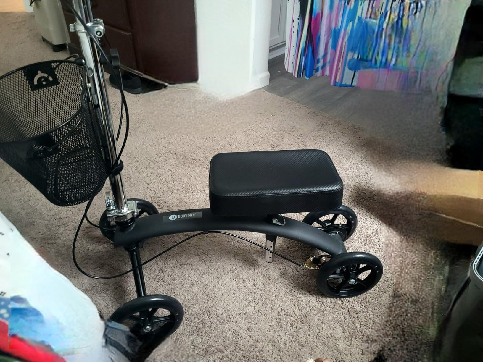 BodyMed Premium Knee Walker, Steerable for Foot Injuries - Adjustable Scooter with Dual Brakes & Metal Basket - Better Alternative to Crutches for Leg Recovery customer photo 1