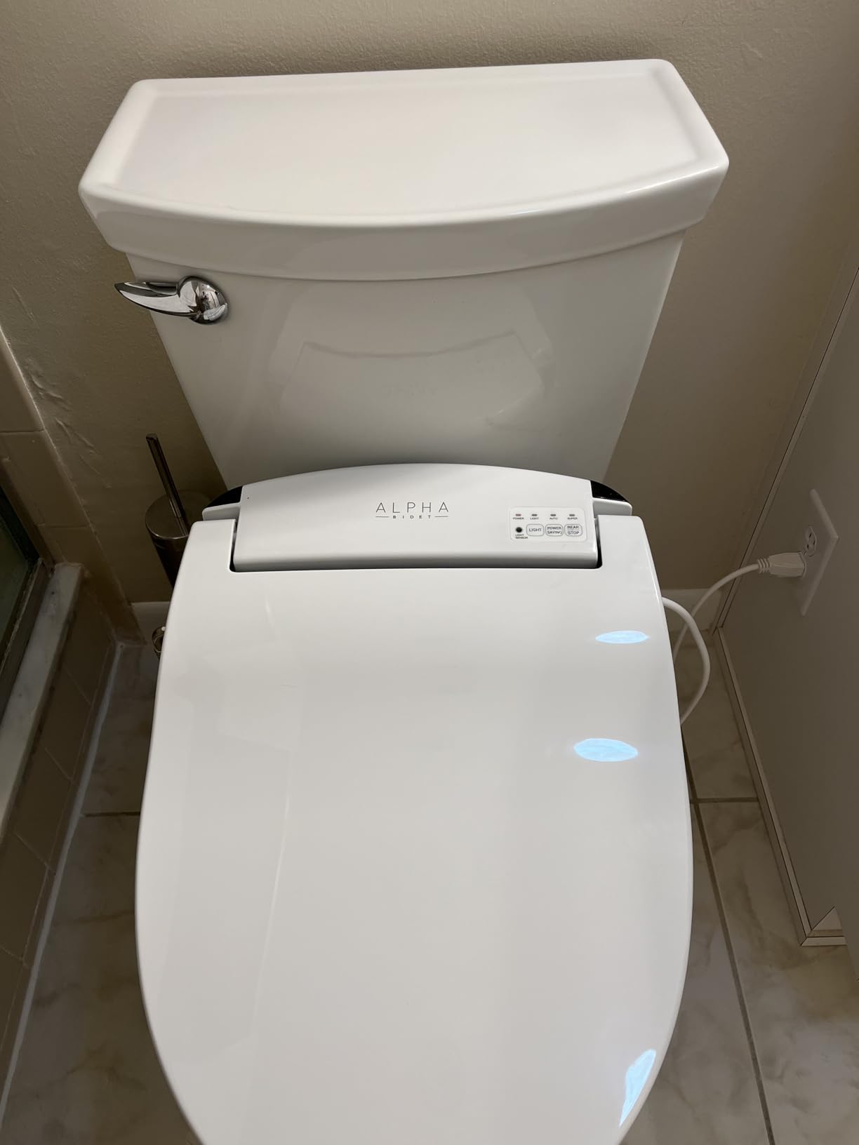 ALPHA BIDET JX2 Elongated Bidet Toilet Seat, White, Endless Warm Water, NEW Bowl Mist, LED Light, Quiet Operation, Wireless Remote, Stainless Steel Nozzle, Sittable Lid, 3 Year Warranty customer photo 2