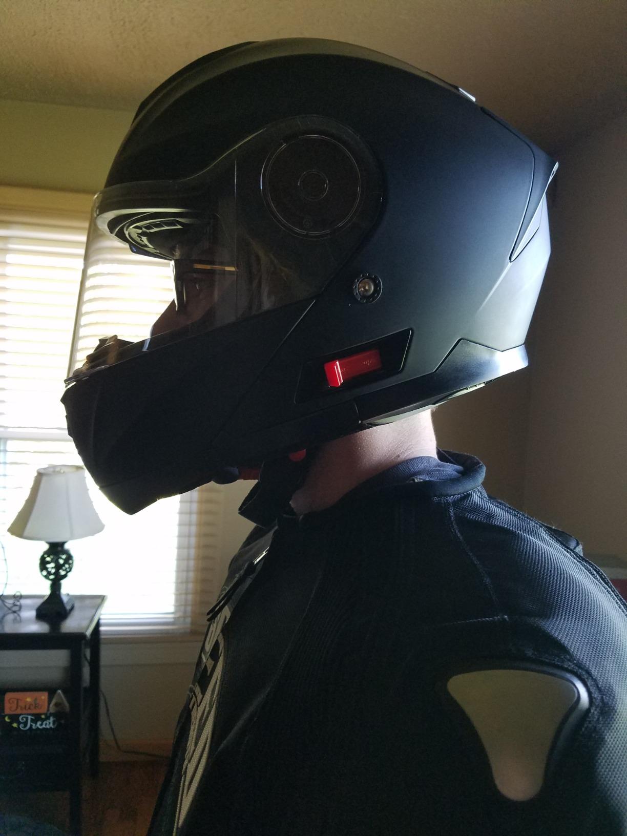 YEMA Modular Motorcycle Helmets, DOT Approved Full Face Motorcycle Helmet with with Flip Up Dual Visor for Men & Women - Street, Scooter, ATV, E-Bike customer photo 1