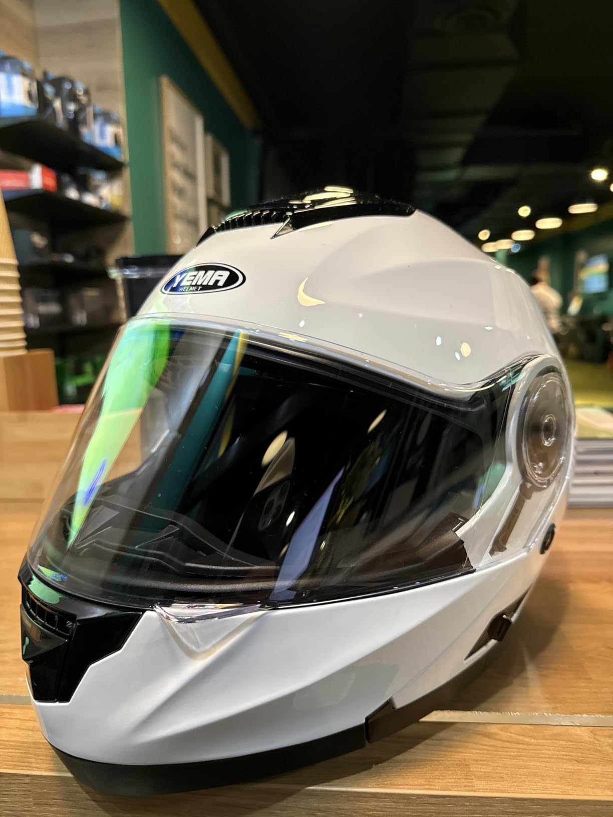 YEMA Modular Motorcycle Helmets, DOT Approved Full Face Motorcycle Helmet with with Flip Up Dual Visor for Men & Women - Street, Scooter, ATV, E-Bike customer photo 2