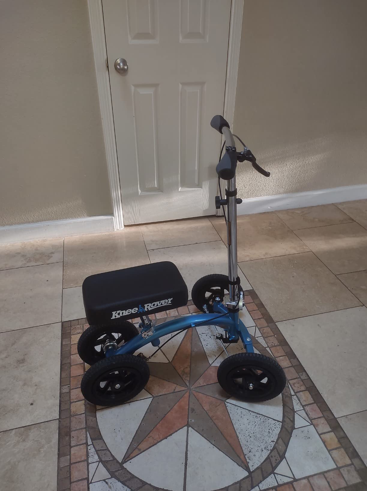 KneeRover Quad HC All Terrain Knee Scooter with Flat Free Wheels for Adults and Kids - Foot Surgery Knee Walker for Broken Ankle Foot Injuries Recovery - Best Knee Crutch Alternative (Matte Black) customer photo 1