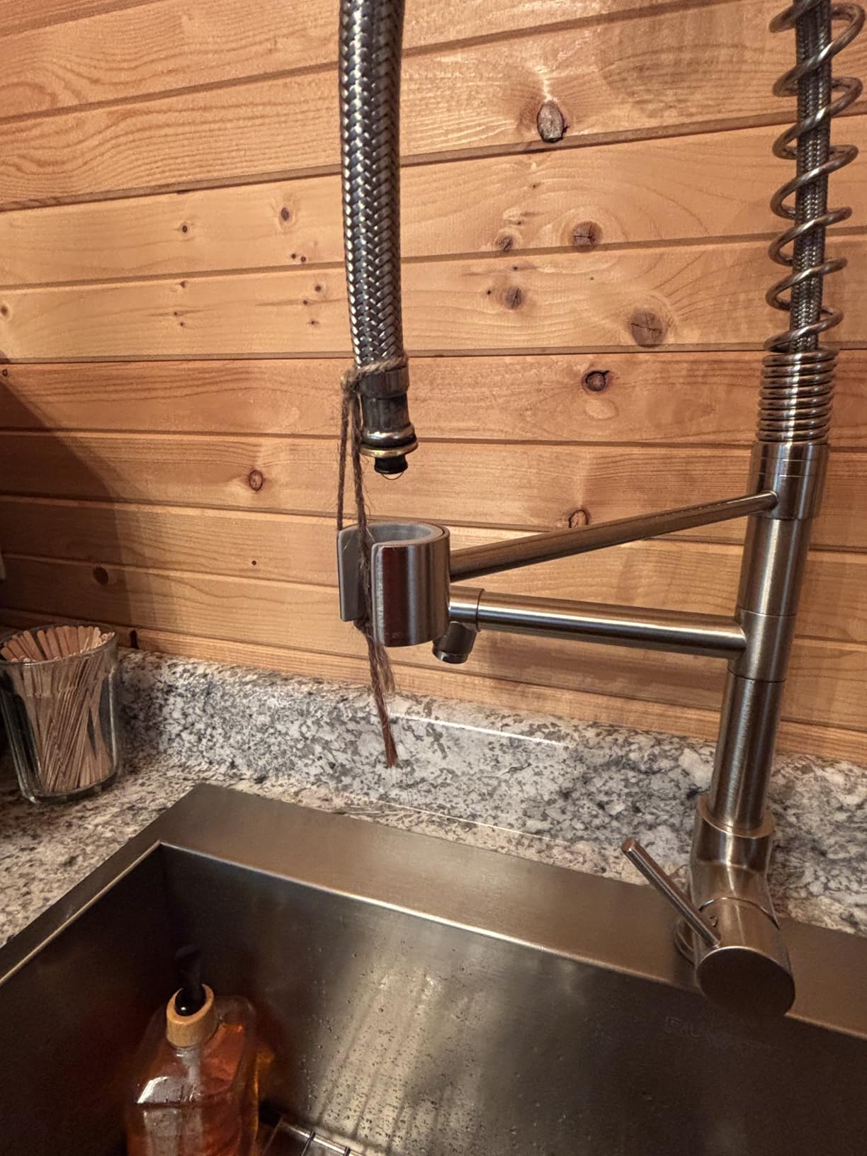 Fapully Commercial Pull Down Kitchen Sink Faucet with Sprayer Brushed Nickel customer photo 2