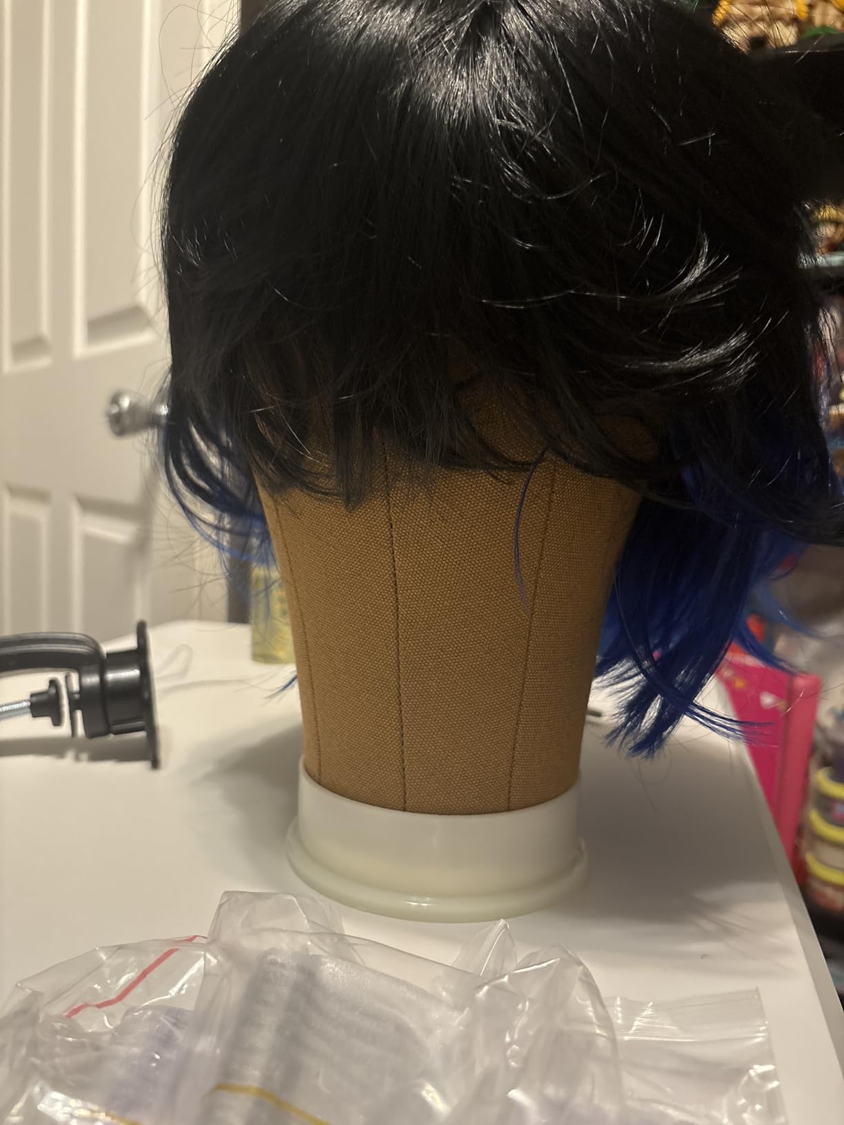 Leeven Poly Mannequin Head With Clamp Canvas Head for Making Wigs 22 Inch customer photo 2